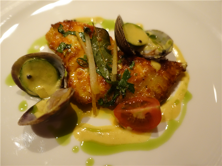 turbot and clam moilee